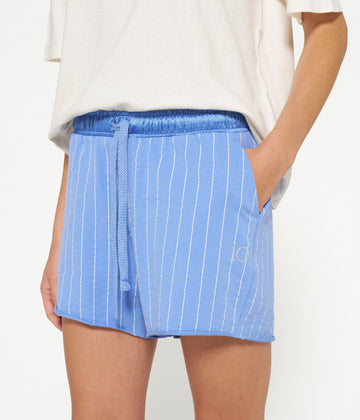 beach shorts stripe | blue bell