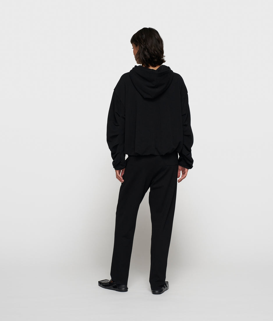 pleated belt jogger punto | black