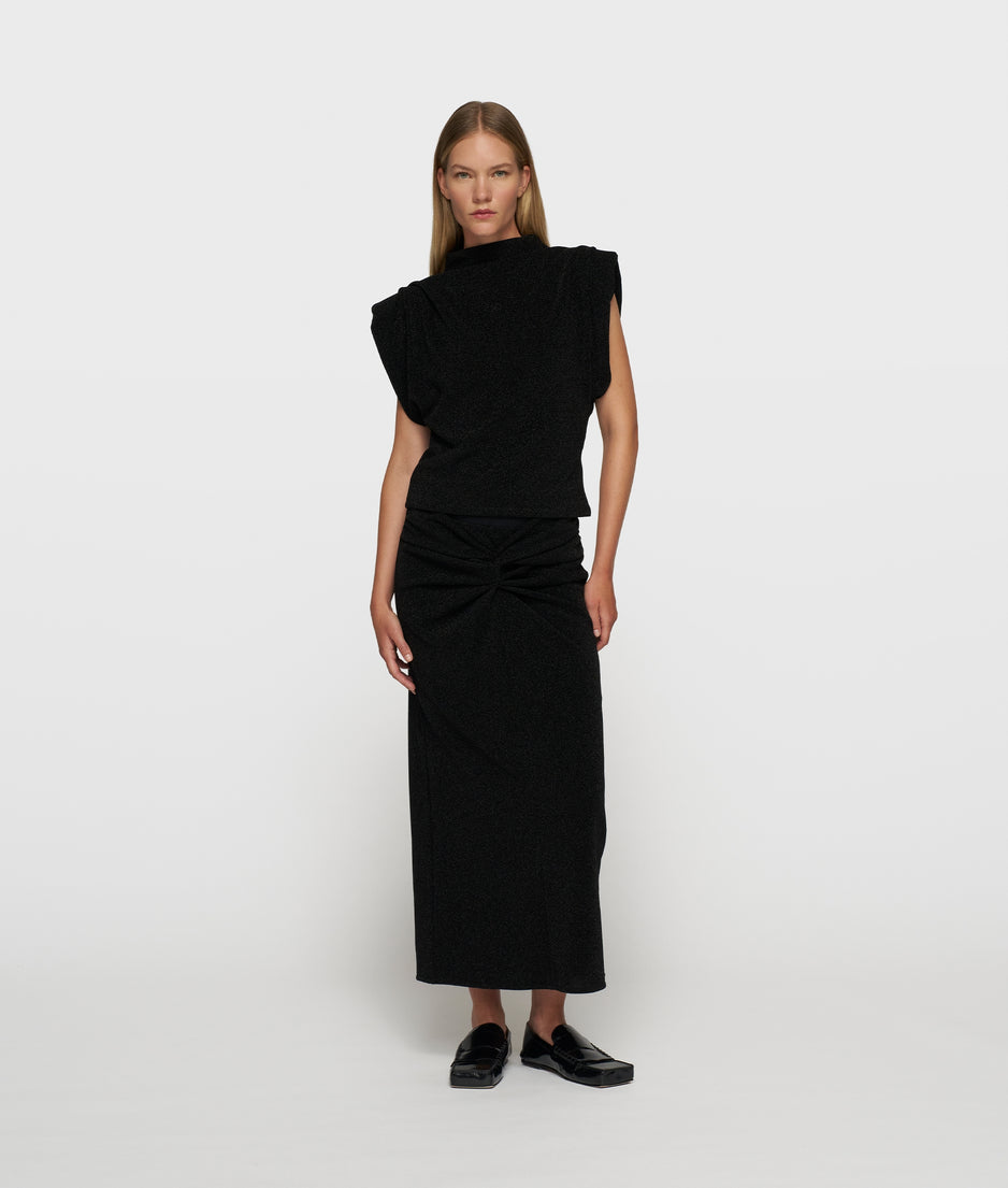 statement top sparkle | black