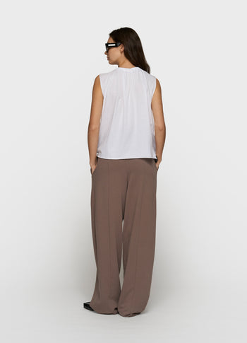 pleated top jersey | white