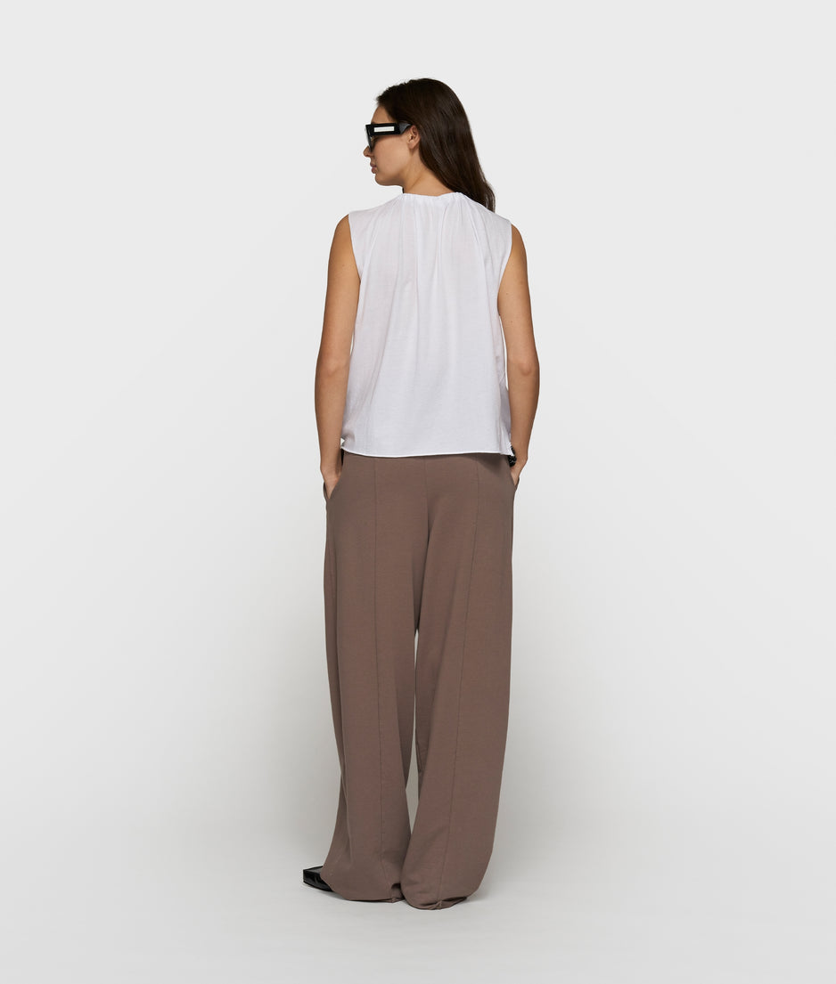pleated top jersey | white
