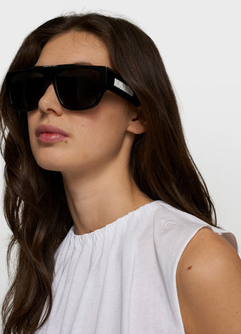 pleated top jersey | white