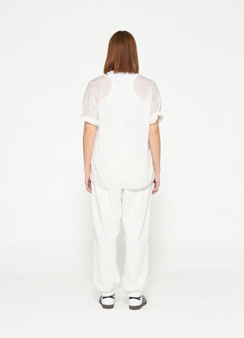 boxy tee voile | white