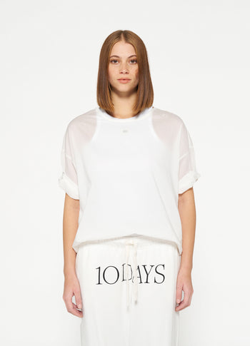 boxy tee voile | white