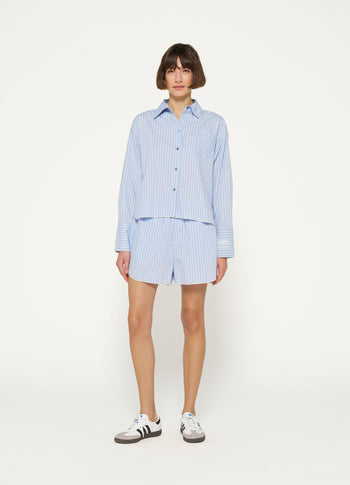 stripe short | classic blue