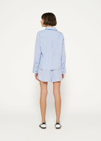 stripe short | classic blue