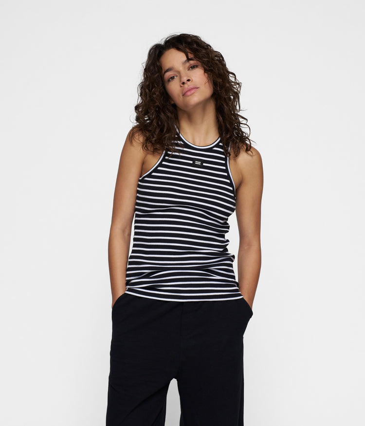 THE TANK TOP STRIPES | black/white