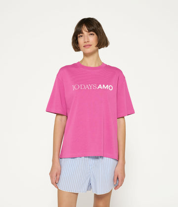 crew neck tee | heather mauve