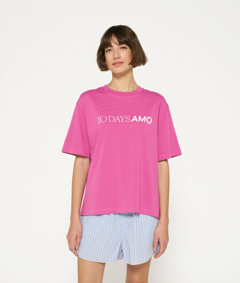 crew neck tee | heather mauve