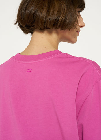 crew neck tee | heather mauve