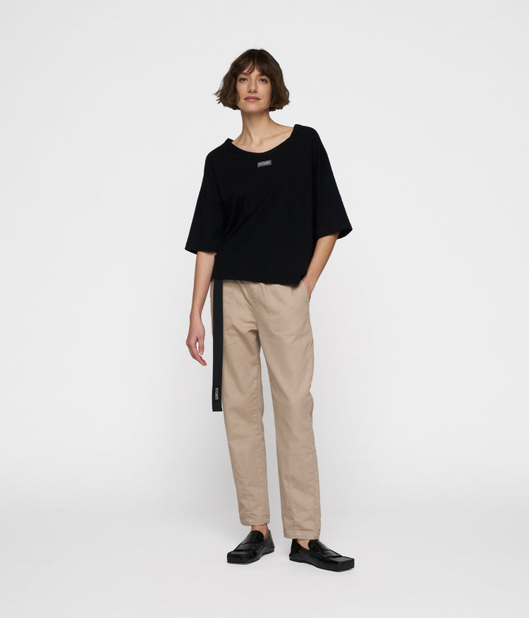 belted pants jog denim | rope