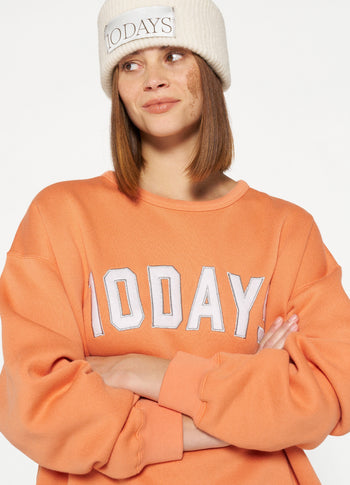 statement sweater | orange melon