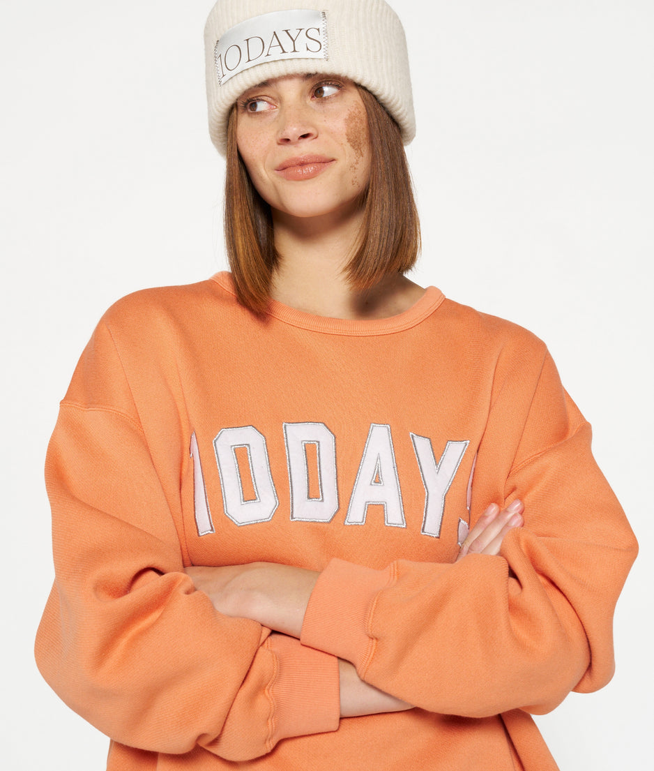 statement sweater | orange melon