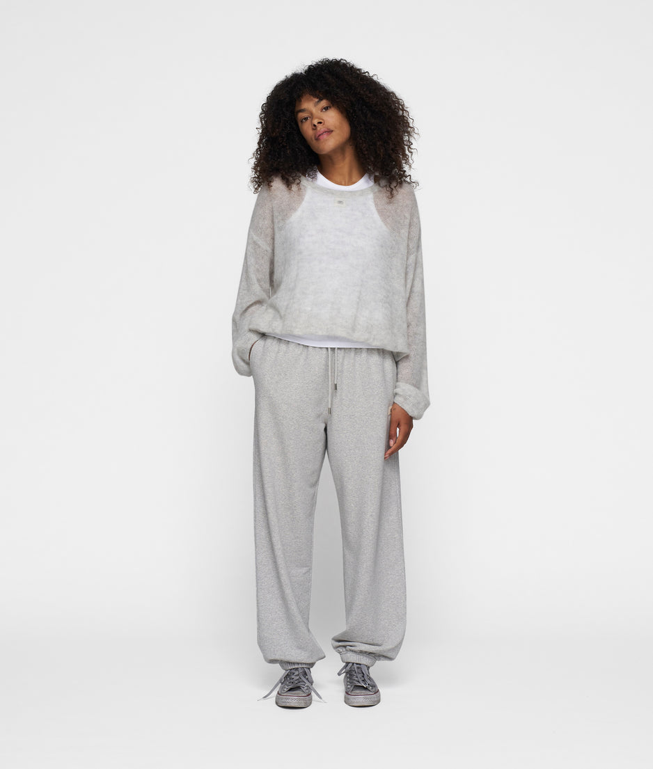 THE BAR JOGGER FLEECE | light grey melee