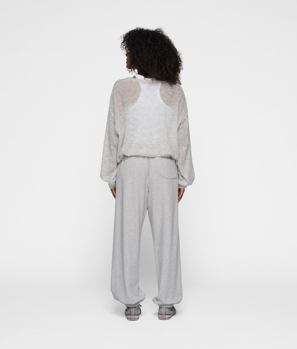 THE BAR JOGGER FLEECE | light grey melee