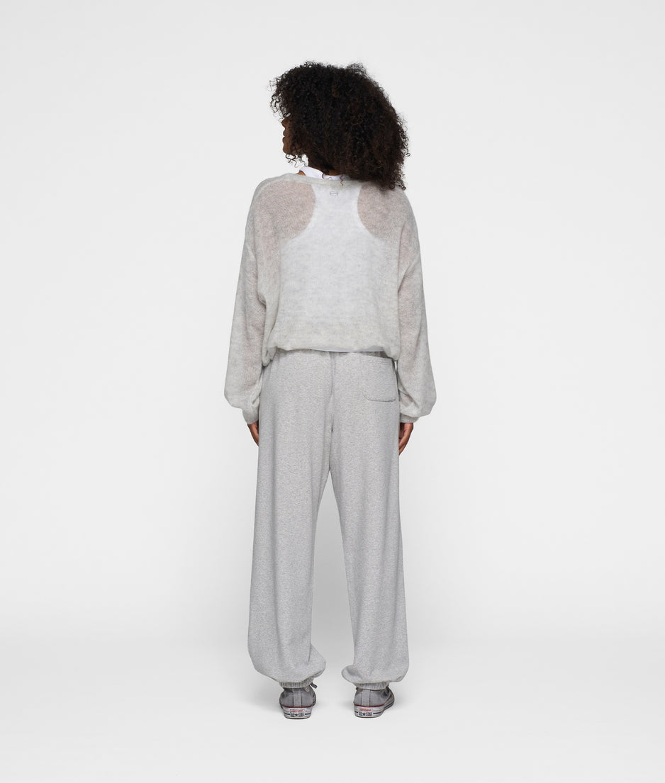 THE BAR JOGGER FLEECE | light grey melee