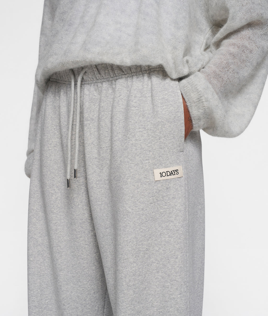 THE BAR JOGGER FLEECE | light grey melee