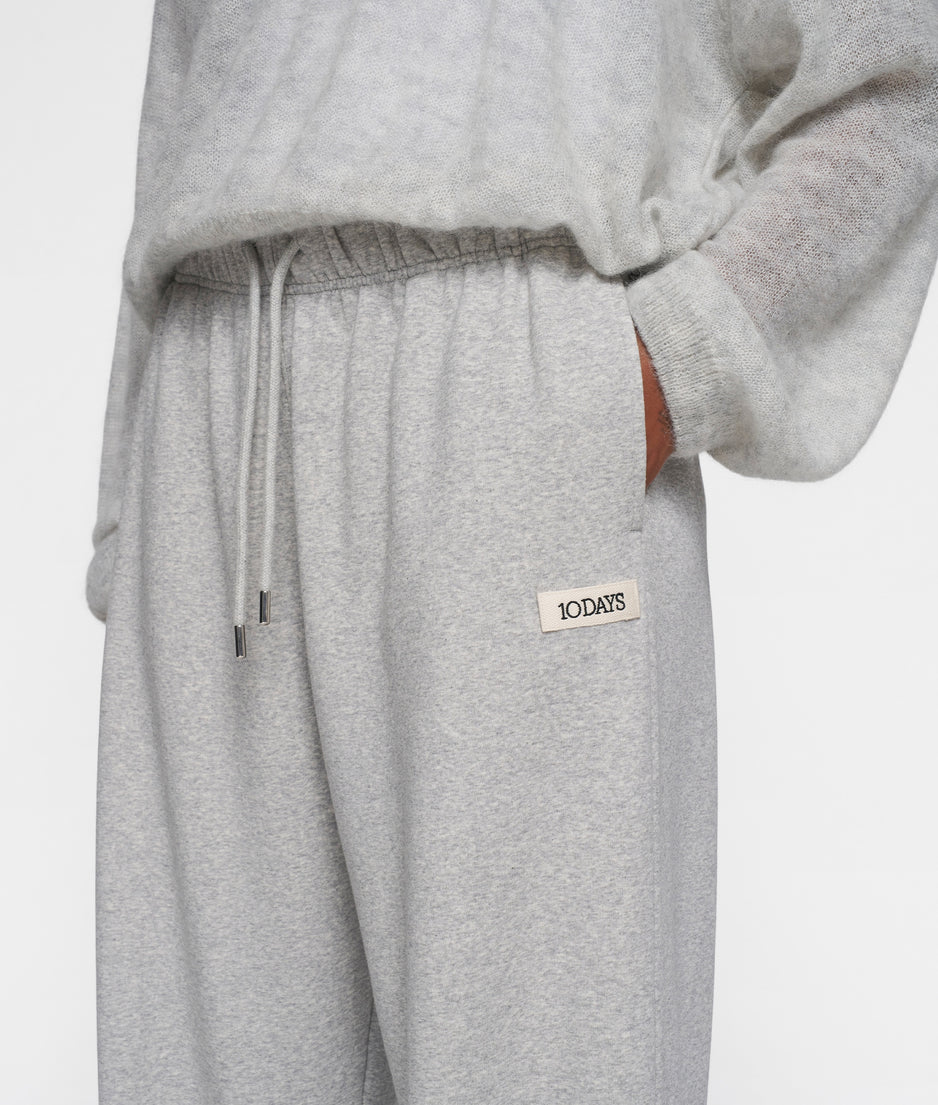 THE BAR JOGGER FLEECE | light grey melee