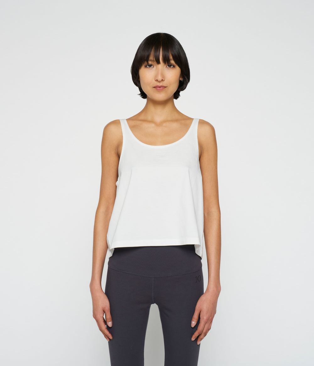 cotton tank top | ecru