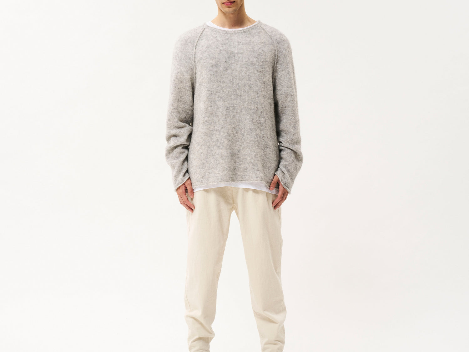 Jace knit sweater | light grey melee