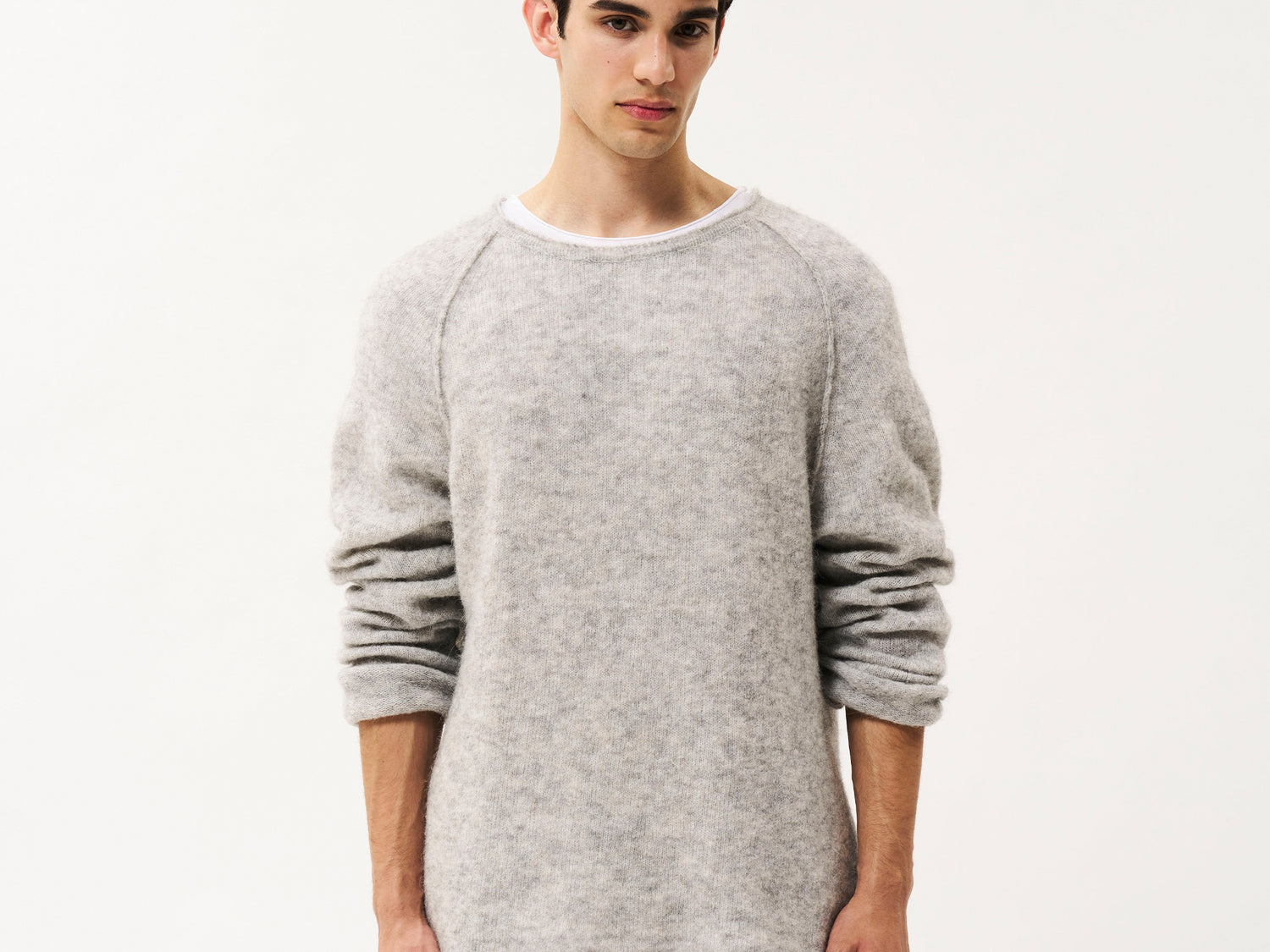 Jace knit sweater | light grey melee