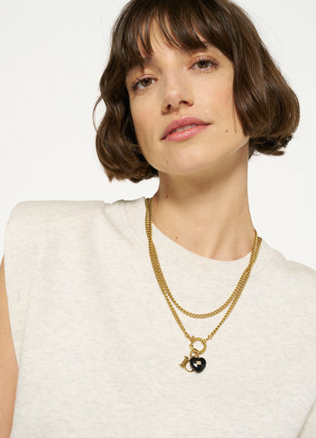 heart charm | black