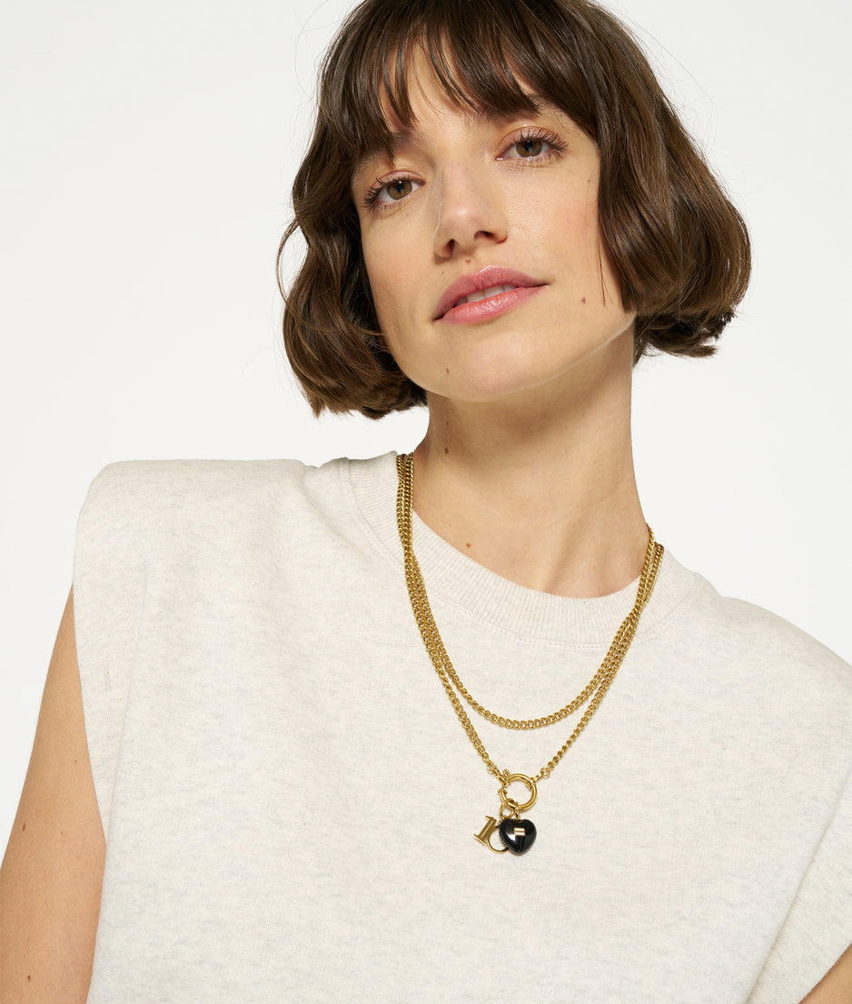heart charm | black