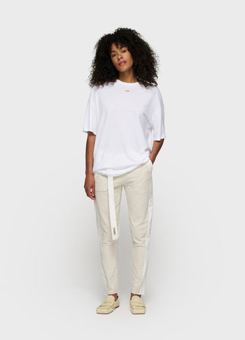 oversized tee jersey | optic white
