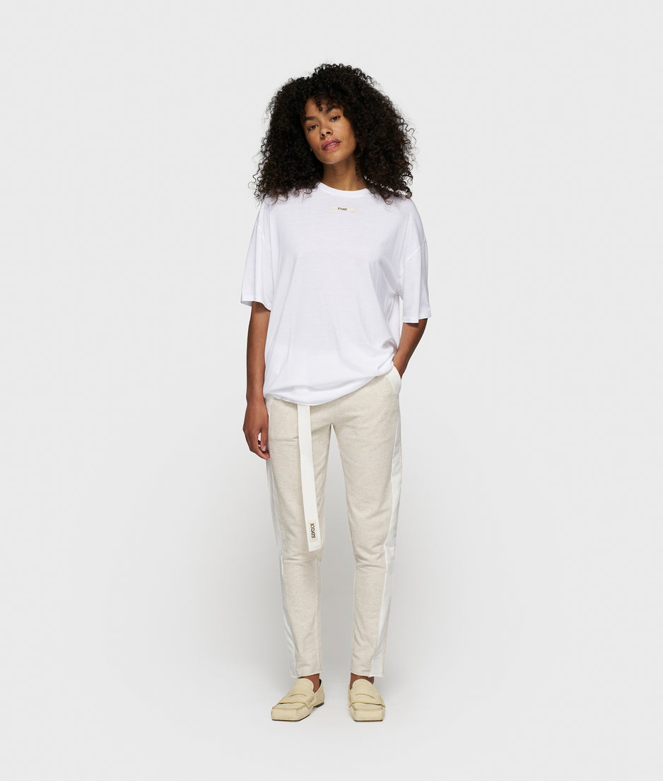 oversized tee jersey | optic white