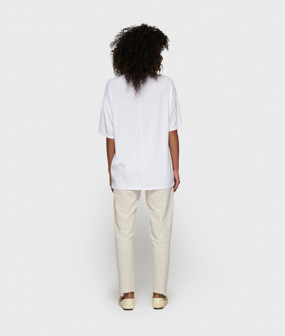 oversized tee jersey | optic white