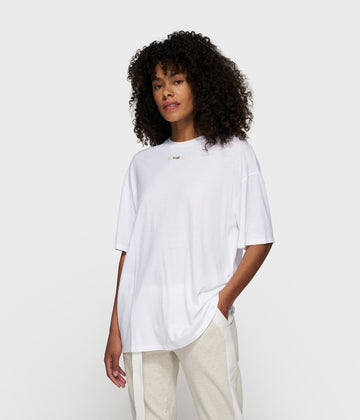 oversized tee jersey | optic white