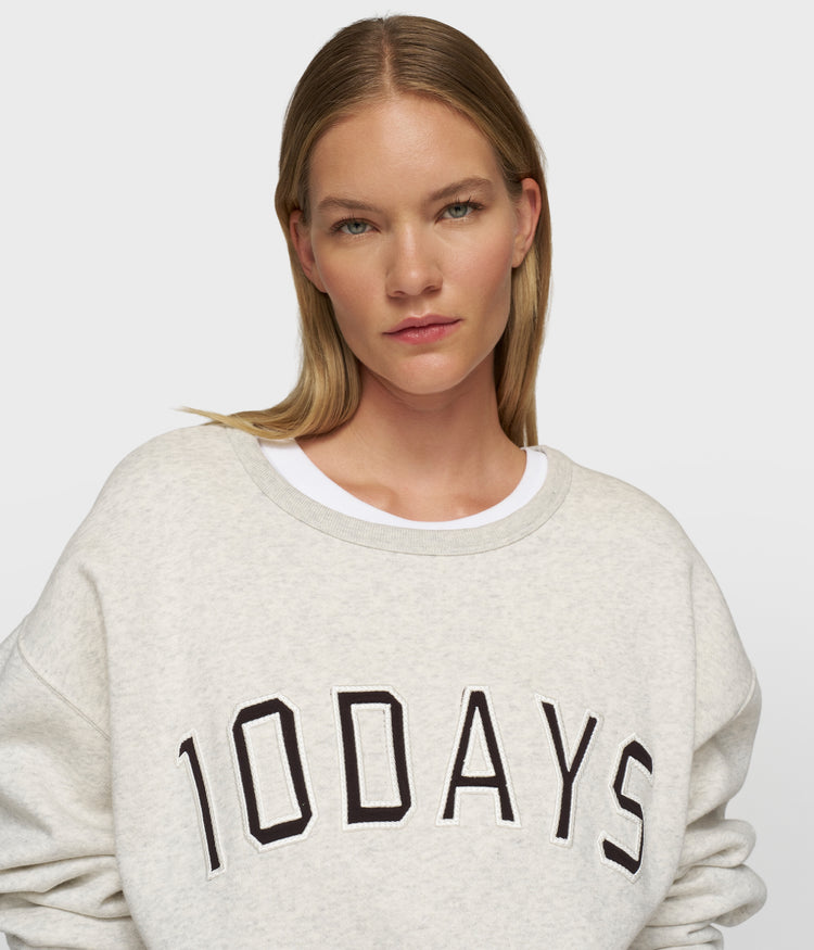 statement sweater | soft white melee