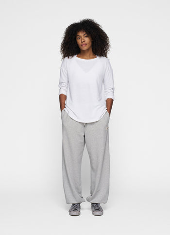 THE LONG SLEEVE LINEN | white