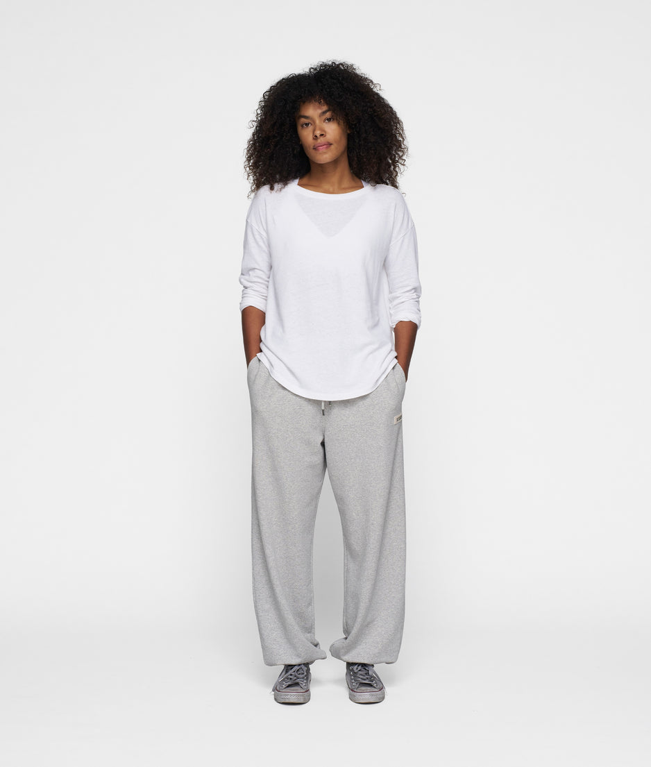 THE LONG SLEEVE LINEN | white