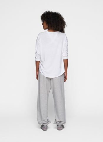 THE LONG SLEEVE LINEN | white