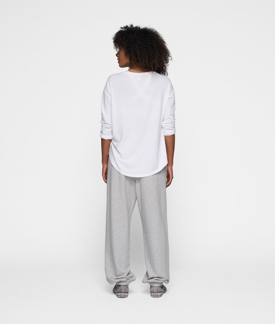 THE LONG SLEEVE LINEN | white