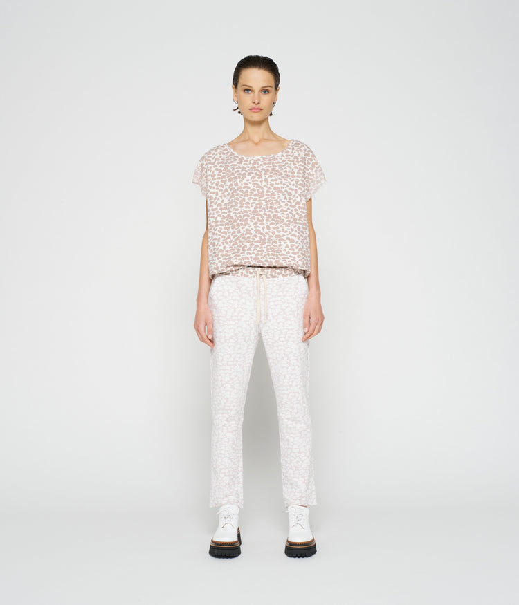 voile tee leopard | ecru
