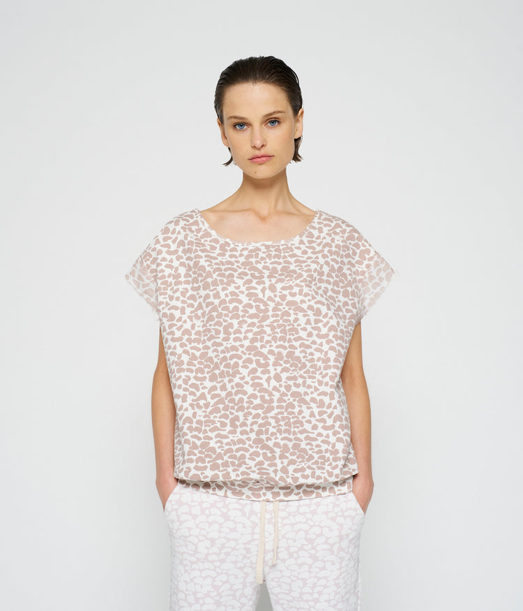 voile tee leopard | ecru