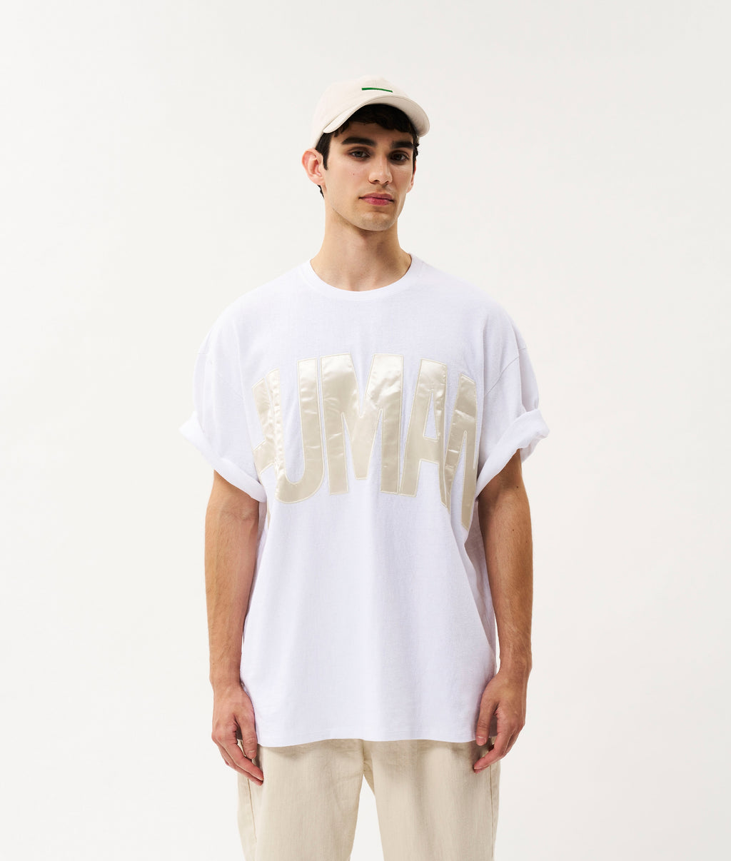 Human heavy jersey tee | white