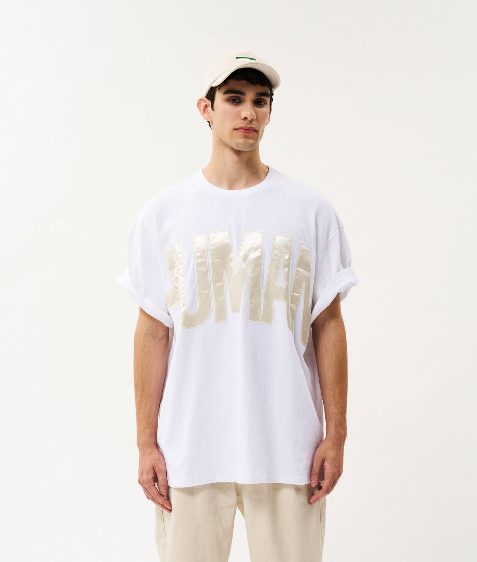 Human heavy jersey tee | white
