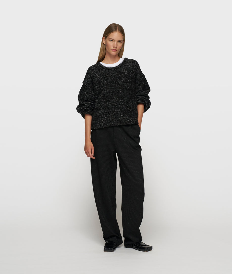 knit sweater sparkle | black
