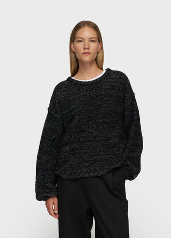 knit sweater sparkle | black