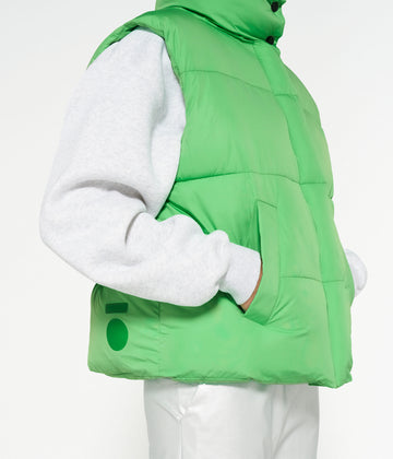 padded vest | apple green