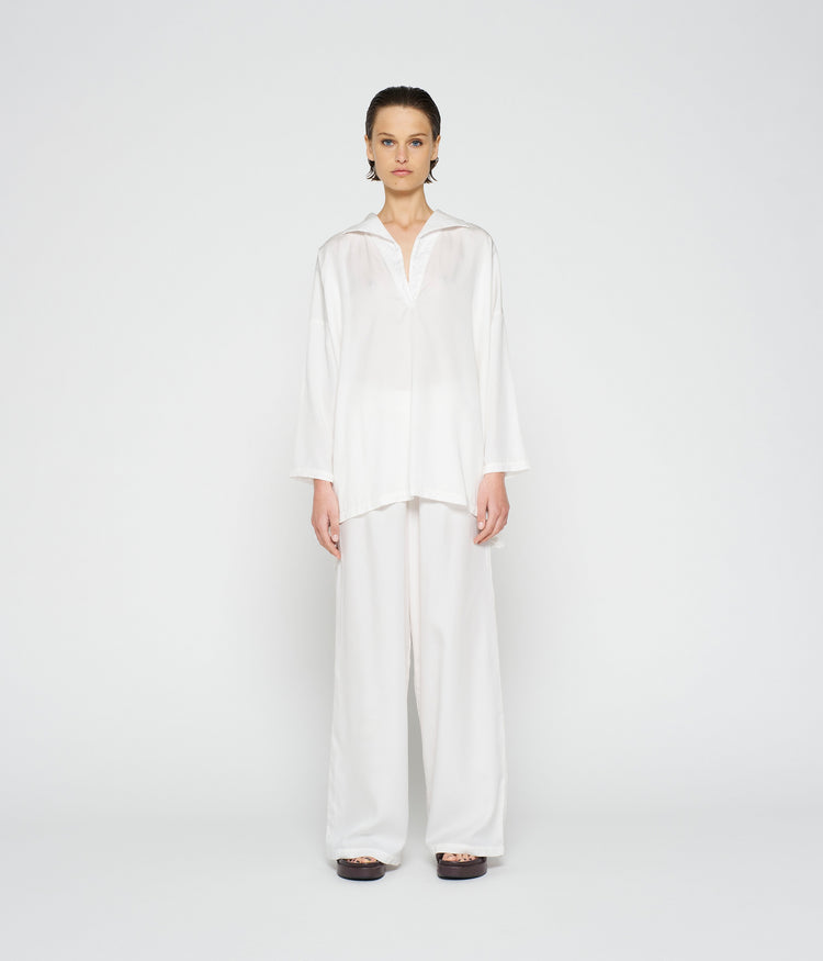 flowy blouse woven | ecru