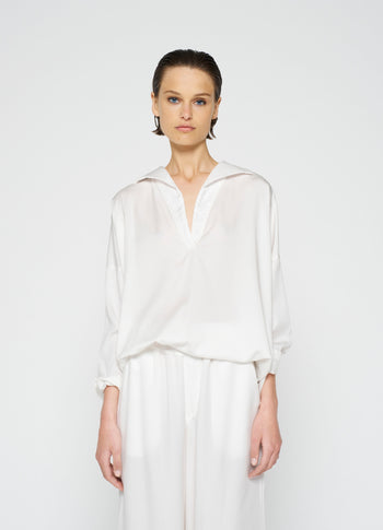 flowy blouse woven | ecru