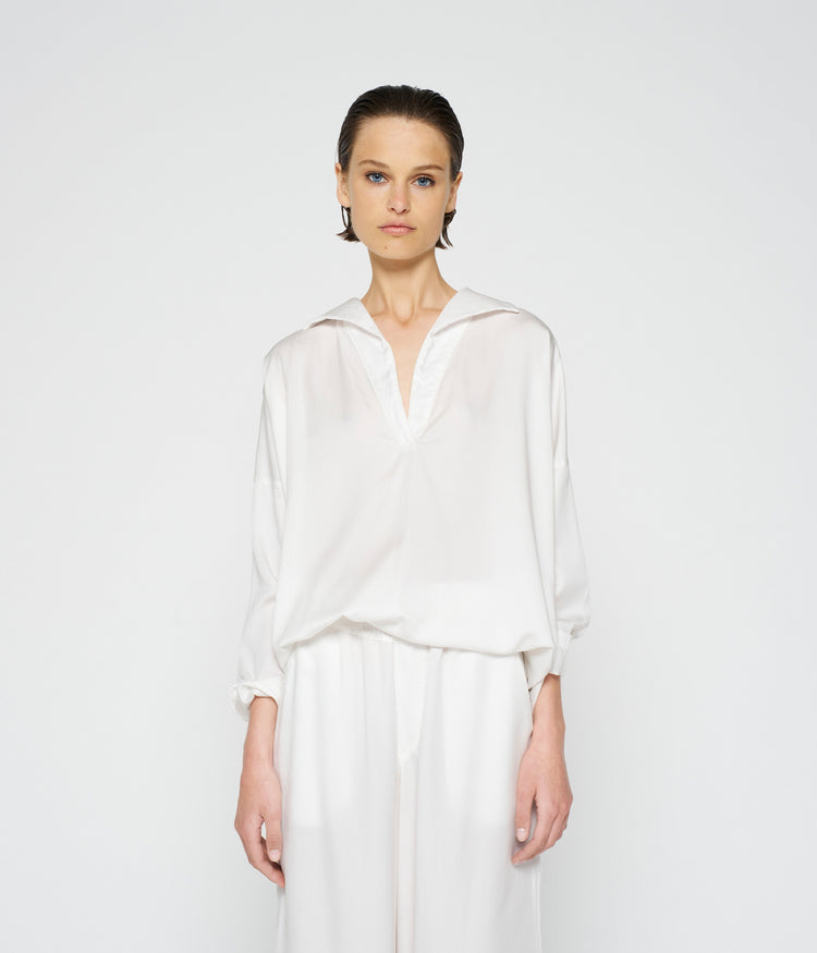 flowy blouse woven | ecru
