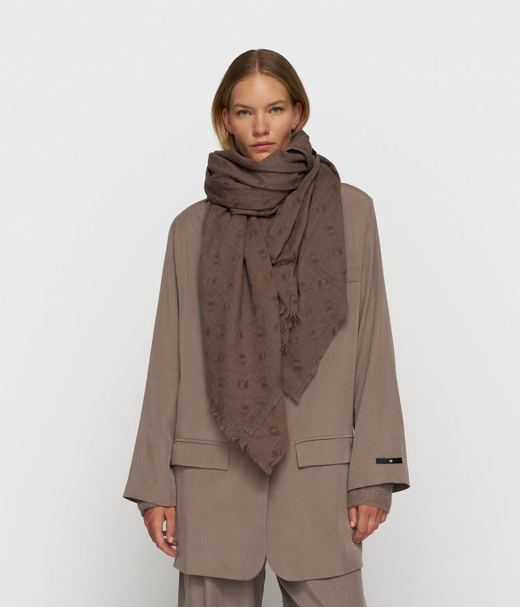 scarf boiled wool | moonrock