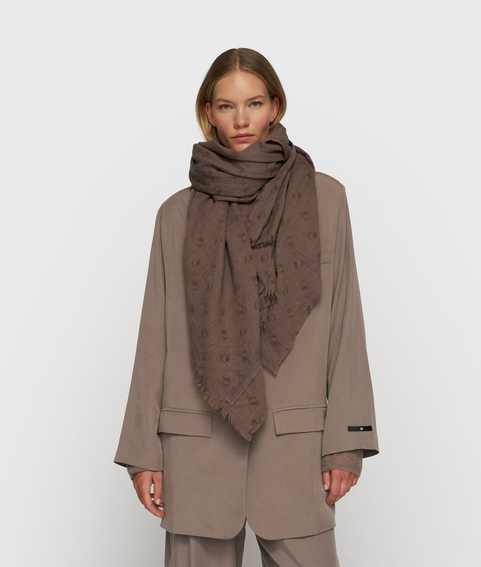 scarf boiled wool | moonrock