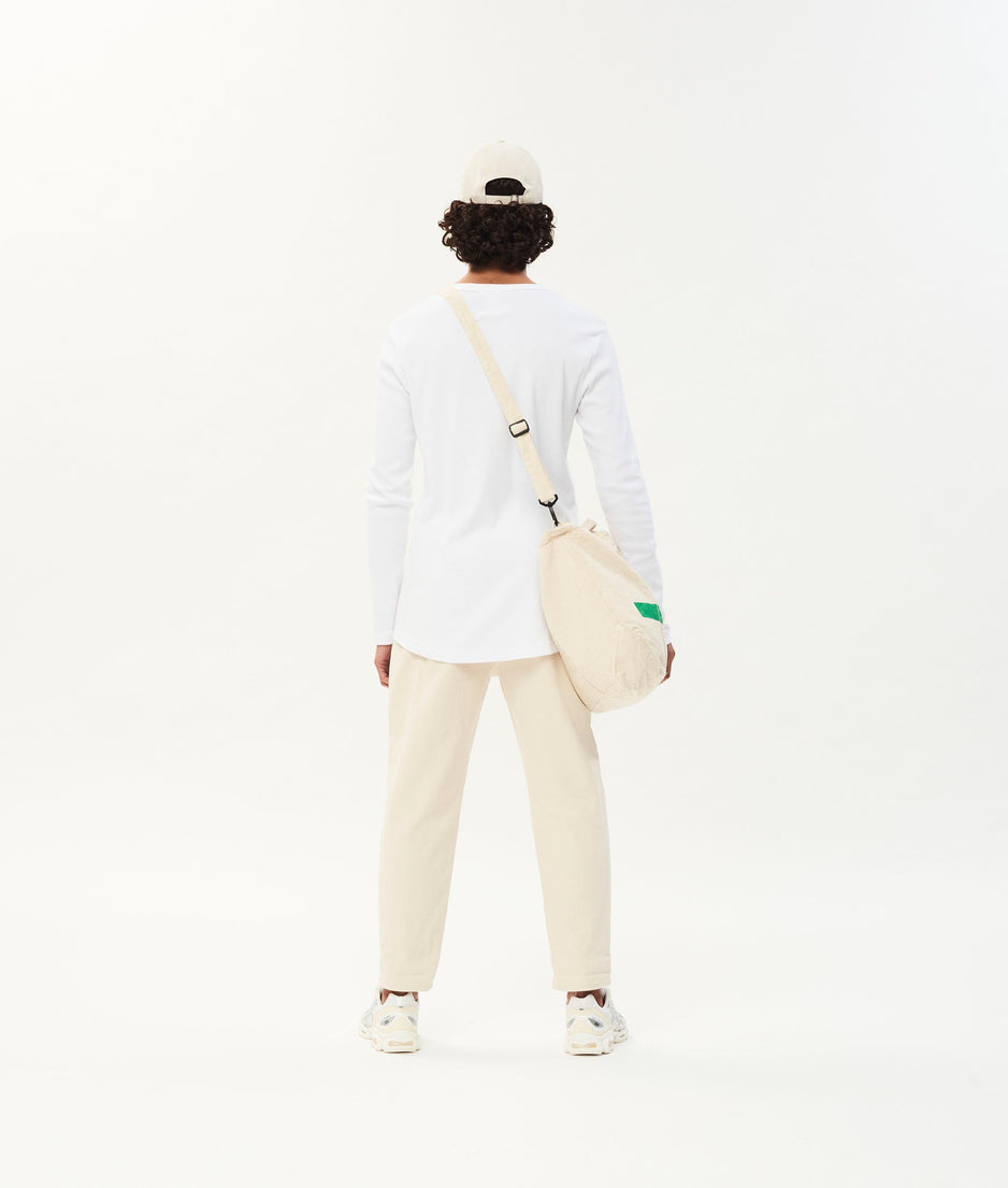 Alex rib jersey tee | white