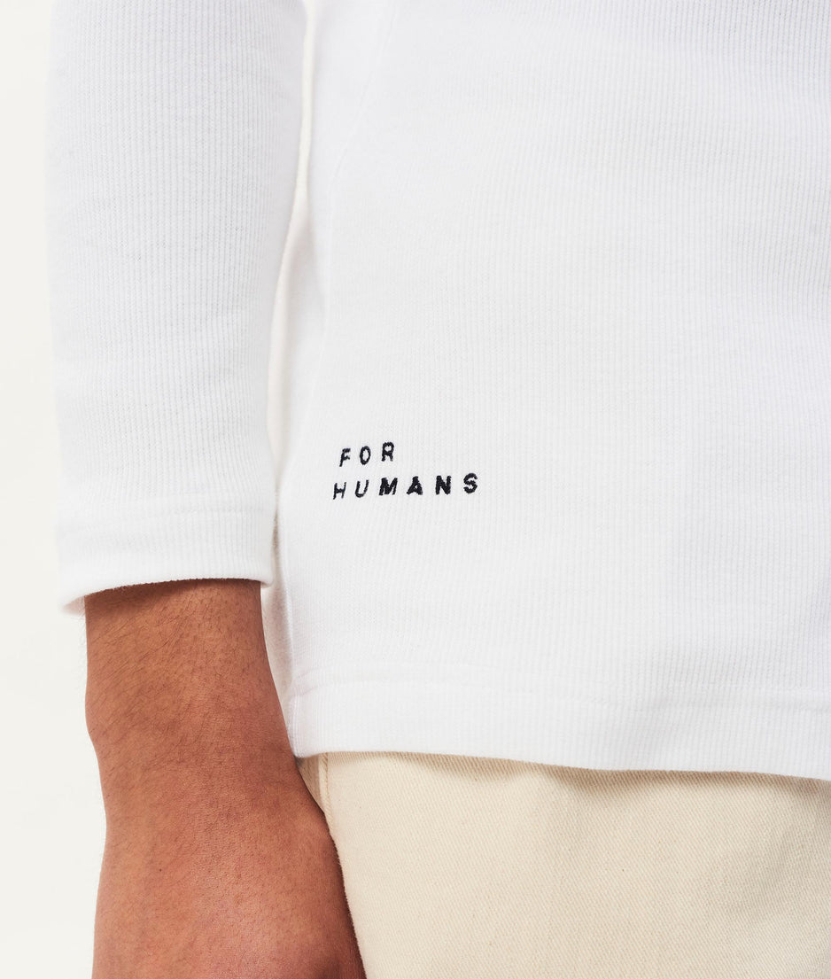 Alex rib jersey tee | white